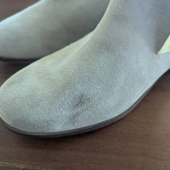 NEW Tom's Deia Zipper Ankle Booties in Tan Suede and Neutral Glitter W9.5 - Picture 6 of 8